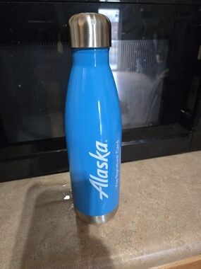 Alaska Branded Stainless Blue Insulated Bottle